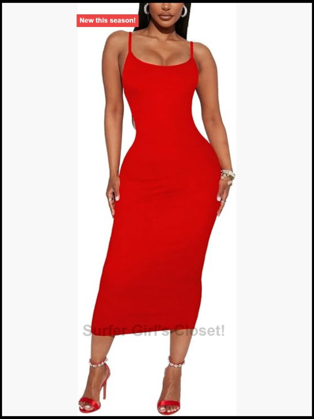 Midi Bodycon Dress Spaghetti Strap Leopard Print Party Sleeveless